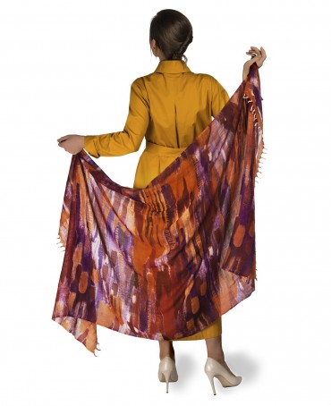 Палантин Женский W40-ABSTRAITE/ORANGE